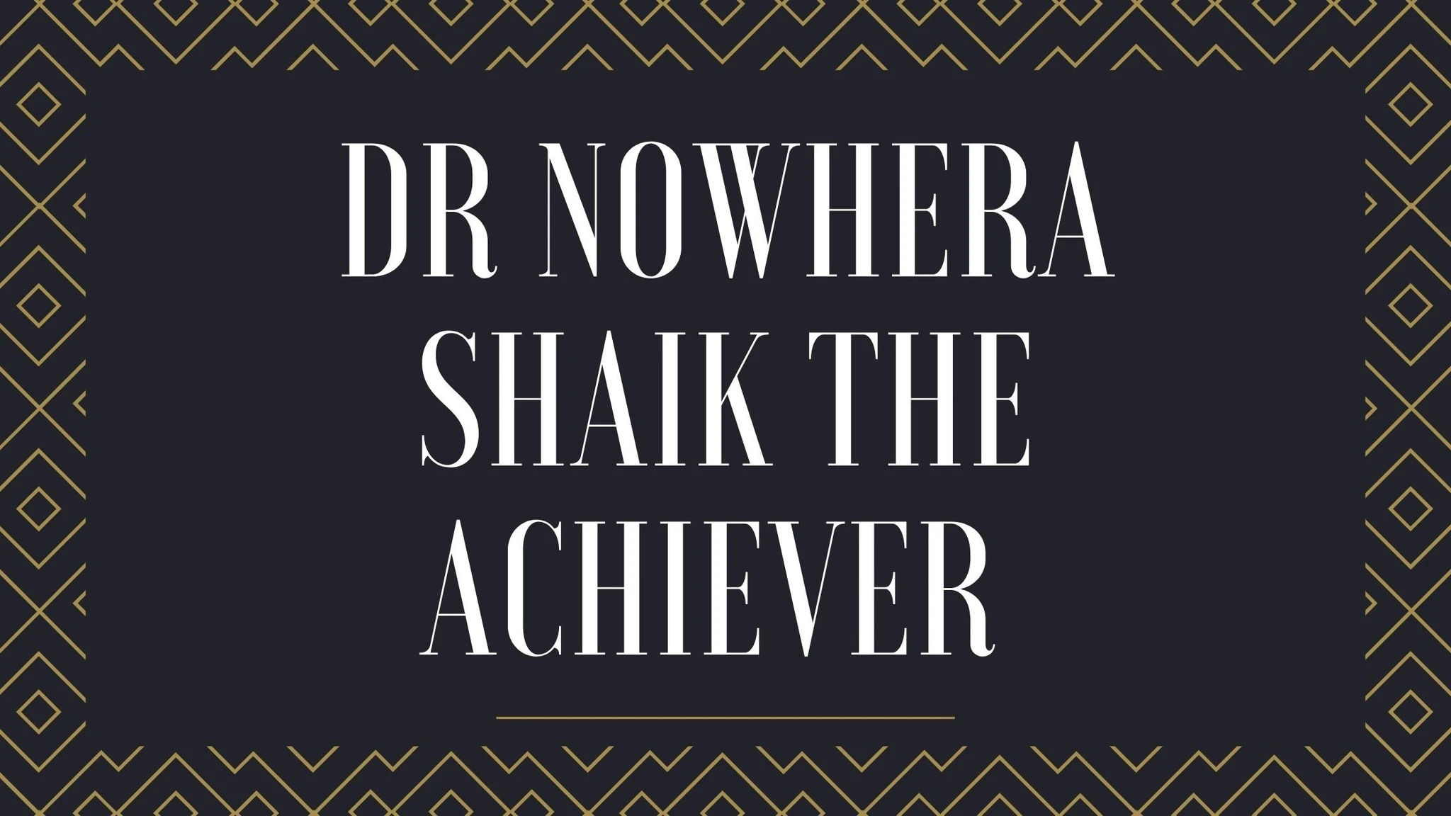 dr nowhera shaik